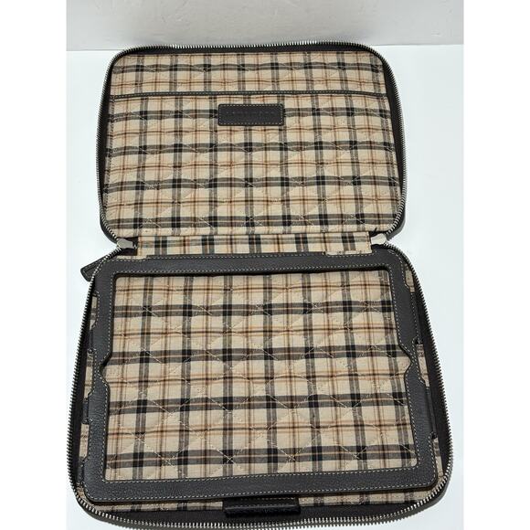 Levenger Tablet Ipad 3rd 4th generation Leather Zip Folio Case Brown - Picture 1 of 9